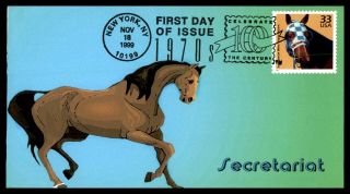 Mayfairstamps Us Fdc 1999 Secretariat Horses All Over Cachet First Day Cover Wwb