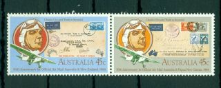 Australia 1984 Compl.  Set 2 Stamps Mnh Official Airmail - Mi.  No 862 - 3