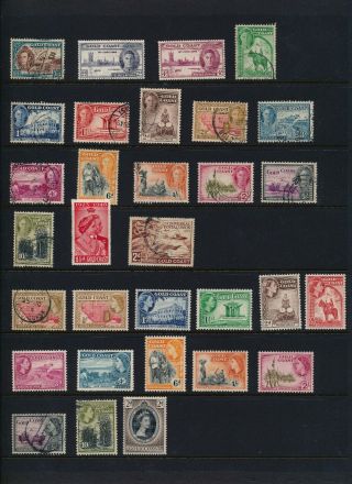 British Commonwealth.  Stock Page (s) With Older Stamps 14 - 3 Scans