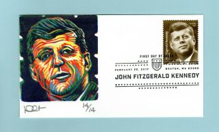 U.  S.  Fdc 5175 Rare Dave Curtis Cachet - Honoring President John F.  Kennedy