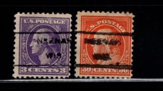 Neenah Wisconsin Precancels Type 461 - 2 Stamps