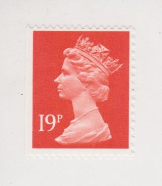 Gb Qeii Machin Definitive Stamp.  Sg X914 19p Bright Orange - Red 2b Mnh 10 Off 5,
