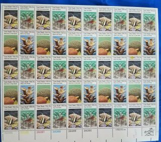 Usp Stamps.  Sc 1827 - 30 Coral Reefs Sheet Of 50,  15 Cent Stamps.  1980 Mnh