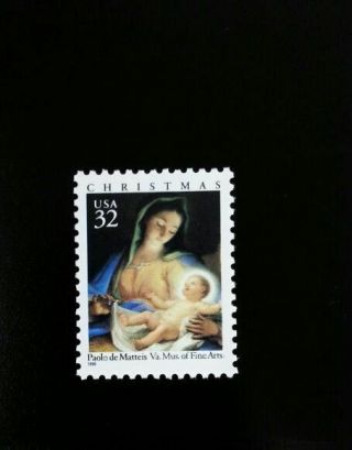 1996 32c Madonna & Child,  Paolo De Matteis Scott 3107 F/vf Nh