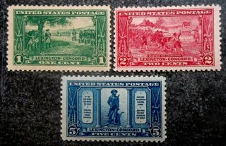 Buffalo Stamps: Scott 617 - 619 Lexington/concord,  Mnh/mlh/mlh,  Cv = $40