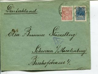 Estonia 35,  15p On Cover To Germany 27.  1.  1919,  Censor Mark Sk Tl,  79