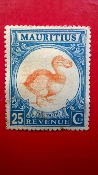 Mauritius 25 Cents Revenue `dodo` Larger Style Stamp - - Essay/cinderella Stamp?