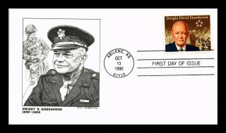 Dr Jim Stamps Us Dwight D Eisenhower Fdc Despain Cover Abilene Kansas