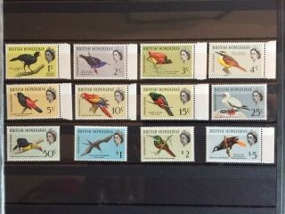 British Honduras 1962 Birds Defin Set Fine Mnh