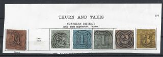 German States Thurn And Taxis Mi 1,  3,  4,  5 & 6 Min Cat €180 Good For These (l23)