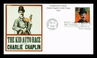 Dr Jim Stamps Us The Kid Auto Race Charlie Chaplin Little Tramp First Day Cover