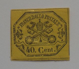 An Early 40c Franco Bollo Postale,  Vatican City Stamp