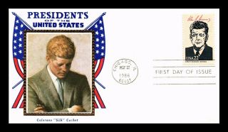 Dr Jim Stamps Us John F Kennedy President Colorano Silk Fdc Cover Chicago