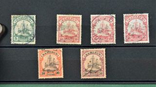 German Post Offices In Cameroons Stamps Selection Of 6 (b90)