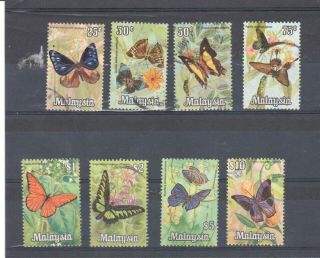 Malaysia 1970 National Butterfly Definitive Stamps Complete Set.