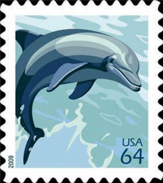 2009 64c Wildlife,  Dolphin Scott 4388 F/vf Nh