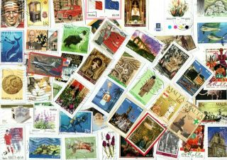 A Fresh Selection Of Kiloware Stamps From Malta