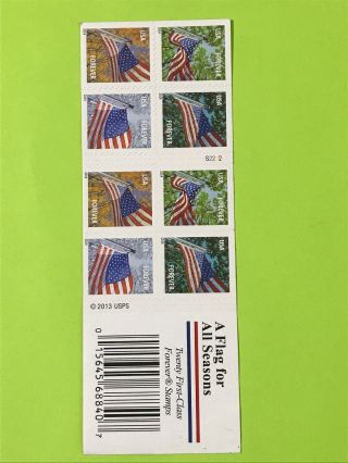 Usps Book Of 20 Stamps Star - Spangled Banner 2014 Face Value $11.  00