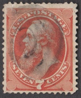 Us Scott 160 - 1873 7c Edwin M.  Stanton Continental Bank Note
