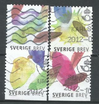 ˳˳ ҉ ˳˳sw03 Sweden Sverige Complete Set 2011 Different Flowers Colours Forest