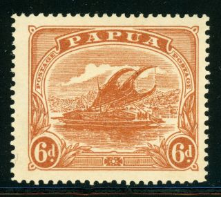 Papua Lakatoi Mh Selections: Scott 55 6p Orange Brown (1911) Cv$5,