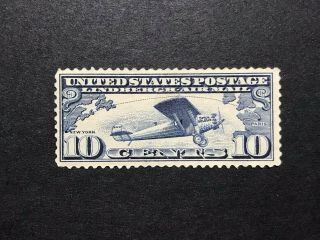 Gandg Us Stamp Bob C10 Air Mail Lindbergh’s Airplane 10c H Og