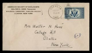 Dr Who 1937 Oberlin Oh Special Delivery Airmail Advertising College E73404