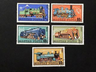 Gandg Ww Stamps Hungary Magyar Train Transportation Topicals