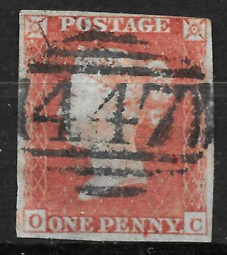 Gb Qv,  1d Red - Brown Sg8,  Plate 113,  Good,  (oc) Leeds 447 Postmark