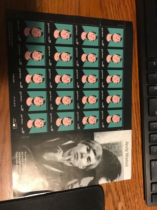 Scott 3652 - Andy Warhol - Artist - Sheet Of (20) 37 Cent Stamps