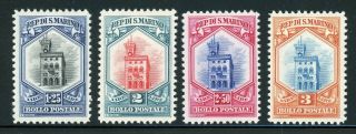 San Marino Mh Selections: Scott 124//128 Government Palace Assortment Cv$7,