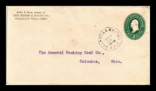 Dr Jim Stamps Us Railway Post Office Cover Delphos Dayton 1896 Backstamp