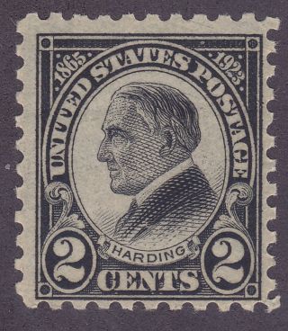 Us 612 Mnh Og 1923 2¢ Black Harding Perf 11 Rotary Press Printing F - Vf