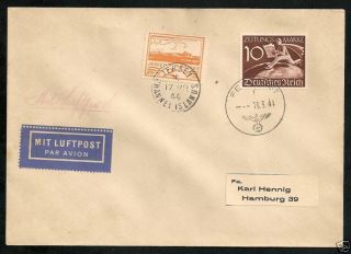 Jersey,  Channel Island,  German Occup.  1941 - 1944 - Cover - 2 Penny