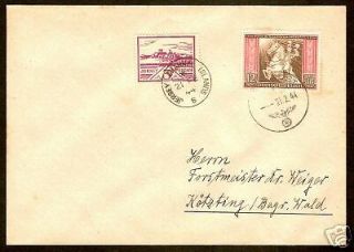 Jersey,  Channel Island,  German Occup.  1941 - 1944 - Cover - 3 Penny