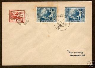 Jersey,  Channel Island,  German Occup.  1941 - 1944 - Cover - 1 Penny