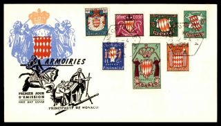 Mayfairstamps Monaco 1954 Coat Of Arms Military First Day Cover Wwb57179