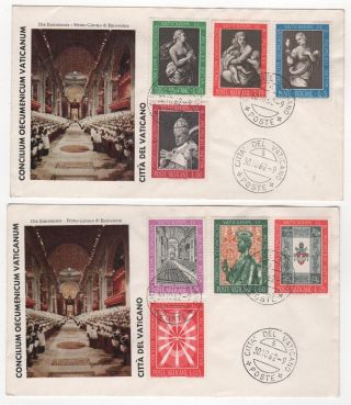 1962 Vatican - 2 X First Day Covers Ecumenical Council Sg389 - Sg396