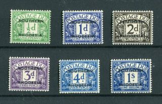 Southern Rhodesia Kgvi 1951 Postage Dues Sg.  D1/5,  7 Mh