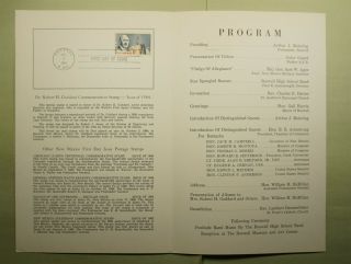 Dr Who 1964 Fdc Robert Goddard Space Rocket Program Ceremony Folder Le71246