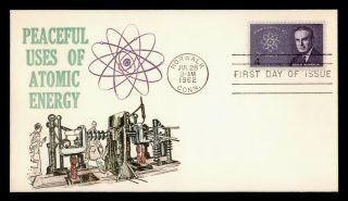 Dr Who 1962 Atomic Energy Act Fdc Overseas Mailer C135071