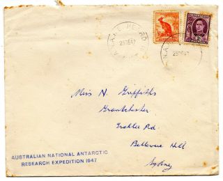 Australian National Antarctic Research Expedition 1947 Cover - See Scans