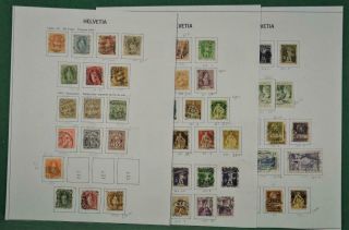 Switzerland Stamps 1905 - 1914 Good Selection On 3 Pages (a146)