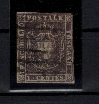 P005022/ Toscany Italy Stamps - Sassone 17 Certificate 1500 E
