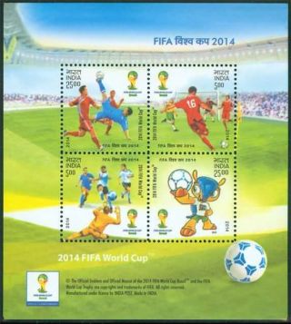 India Stamp Fifa 2014 Indian Ms