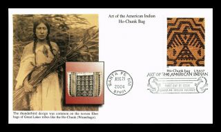 Dr Jim Stamps Us Ho Chunk Bag Art Of American Indian Fdc Cover Santa Fe
