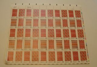 U.  S: Scott 2235 - 2238 22¢ Navajo Art Stamps Sheet Mnh