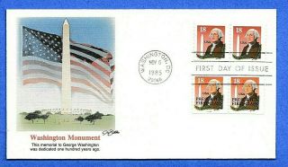 Fdc Scott 2149/4 Stamps: " 18c Washington Monument " ; Unaddressed; Issued1985