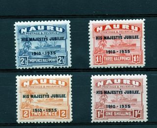 Nauru 31 - 34 (na776) Complete 1935 Silver Jubilee Issue,  Mnh,  Fvf