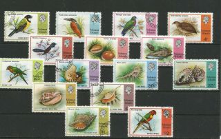 British Solomon Islands 1975/76 Short Set Of (15) Values " Birds " To $2.  00